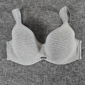 Nautica Intimates Gray Stripe Balconette Bra Size 38D